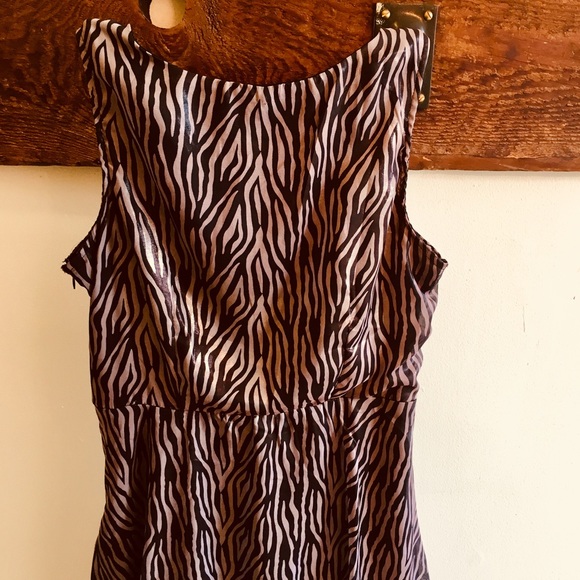 Shimmery High-Waisted Double Ruffle Dress - Picture 4 of 7